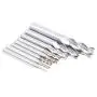 AUTOTOOLHOME 1/8'' 3/16'' 1/4'' 5/16'' 3/8'' 1/2'' high Speed Steel HSS 4 Flute Straight End Mill Cutter 5/32'' 1/16'' Set of 8