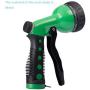 Garden Hose Nozzle, Heavy Duty Zinc Alloy - 8 Different Patterns Leak Free Sprayer - High Pressure Metal Body & Comfort Grip Front Trigger & Water Control Knob for Watering Lawns, Car/Pets Wash