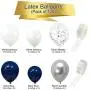 Silver Blue Balloons Garland Kit, 120 pcs Navy Blue and Silver Confetti White Balloons Arch with 16ft Tape Strip & Dot Glue for Party Wedding Birthday DIY Decoration Silver Blue Balloons Garland Kit, 120 pcs Navy Blue and Silver Confetti White Balloons Arch with 16ft Tape Strip & Dot Glue for Party Wedding Birthday DIY Decoration