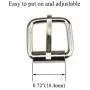 Hahiyo Belt Roller Buckle Rings Assorted Multipurpose 19mm Metal Solid Durable Easily Slide Less Friction Keep Tight for Belt Bags Strap Webbing Leather Craft Handmade Accessories Silver 12pcs