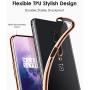 DTTO for Oneplus 7 Pro Case, Soft TPU Clear Stylish Cover All-Round Protection Anti-Falling Case with Metal Luster Edge for Oneplus 7 Pro,Gold