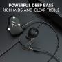 RevoNext QT2S in Ear Monitor Headphones, Triple Driver 2DD+1BA Balanced Armature with Dynamic Metal Shell Noise-Isolating Deep Bass Wired Earbuds with Detachable Cables(Black mic)