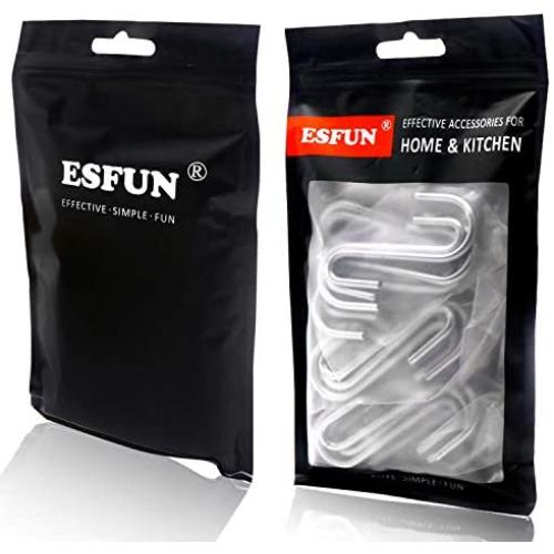 30 Pack Esfun Heavy Duty S Hooks Pan Pot Holder Rack Hooks Hanging Hangers S Shaped Hooks for Kitchenware Pots Utensils Clothes Bags Towels Plants