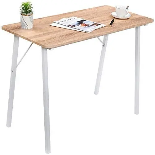 Writing Computer Desk Modern Simple Study Table Kids Desk Small Industrial ps5 Gaming Table Home Office Wood Work Desk with Metal Legs Tiny Desk for Bedroom, 39.4 x 18.9 x 29.1 inch Oak White Writing Computer Desk Modern Simple Study Table Kids Desk Small Industrial ps5 Gaming Table Home Office Wood Work Desk with Metal Legs Tiny Desk for Bedroom, 39.4 x 18.9 x 29.1 inch Oak White