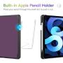 Fintie Case for iPad Air 4 10.9 Inch 2020 with Pencil Holder, Multi-Angle Viewing Cover [Supports Pencil 2nd Gen Charging] with Pocket, Auto Sleep/Wake for iPad Air 4th Generation, Purple