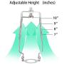 7 8 9 10 inch TooToo Star Lamp Shade Harp Holder 3/8 Standard&E14&E26&E27 Light Base UNO Fitter Adapter Converter Finial Set,Adjustable Tall 7 8 9 10 inch, Detachable Parts Silver Bracket Support