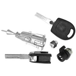 beler 5pcs Car Door Lock Cylinder Key Kit Fit for VW Jetta MK5 2006-2012 1KD800375E