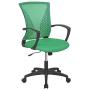 Home Office Chair Ergonomic Desk Chair Mesh Computer Chair with Lumbar Support Armrest Rolling Swivel Adjustable Mid Back Task Chair for Adults(Green)