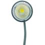 QUANS 5W Clip on Clamp Gooseneck COB LED Desk Table Light lamp Cool White 19inch Neck Black
