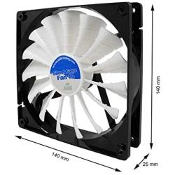 AAB Cooling Silent Force Fan 14 - Silent and Efficient 140mm Fan with 4 Anti-Vibration Pads, 140mm Case Fan, Computer Fan, 12V, Air Cooler, Quiet Fan