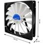 AAB Cooling Silent Force Fan 14 - Silent and Efficient 140mm Fan with 4 Anti-Vibration Pads, 140mm Case Fan, Computer Fan, 12V, Air Cooler, Quiet Fan