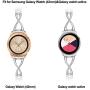 V-MORO Silver Band Compatible with Galaxy Watch Active 40mm Bands Women 20mm Bling Jewelry Bangle Metal Stainless Steel Bracelet for Samsung Galaxy Watch Active 40mm/Galaxy Watch 42mm SM-R810