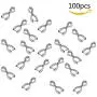 YUEKUI 100 Pinch Clasp Bails Dangle Charms Jewelry Findings Pendant Bail Pinch Connectors (100Pcs Platinum Plating 0.59 inches) YUEKUI 100 Pinch Clasp Bails Dangle Charms Jewelry Findings Pendant Bail Pinch Connectors (100Pcs Platinum Plating 0.59 inches)