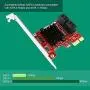 LTERIVER PCIE to 4-Ports Serial ATA/SATA 3.0 Host Controller Card for Windows Server, XP,7,8.0,8.1,10(32/64) Systems-4X 6Gbps Max SATA 3.0 None Raid Ports-Support AHCI and IDE Boot Up (PCE-G2S4)