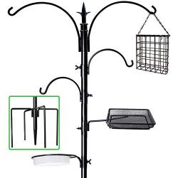 yosager 91'' x 23'' Premium Bird Feeding Station Kit, Bird Feeder Pole Wild Bird Feeder Hanging Kit with Metal Suet Feeder Bird Bath for Bird Watching Birdfeeder Planter Hanger