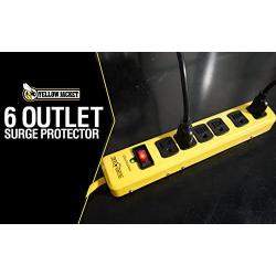 Yellow Jacket 5138N 5138 Metal Surge Protector Strip with 6 Outlets and 15 Foot Cord, Ft