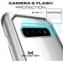 Ghostek Atomic Slim Galaxy S10 Clear Case with Space Metal Bumper Super Heavy Duty Protection Military Grade Shockproof Design and Wireless Charging Compatible for 2019 Galaxy S10 (6.1 Inch) - (Black)