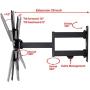 VideoSecu ML531BE2 TV Wall Mount kit with Free Magnetic Stud Finder and HDMI Cable for Most 26-55 TV and New LED TV up to 60 inch VESA 400x400 Full Motion with 20 inch Articulating Arm WT8