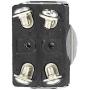 Etopars 3 X Heavy Duty 20A 125V 15A 250V DPST 4 Terminal Pin ON/OFF Rocker Toggle Switch Flick Metal Waterproof Cap Knob