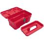 Akro-Mils 09514 ProBox 14-Inch Plastic Toolbox for Tools, Hobby or Craft Storage Toolbox with Removable Tray, 14-Inch x 8-Inch x 8-Inch, Red