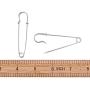 Kissitty 100-Piece Heavy Duty 2.76'' Large Iron Safety Pins Metal Spring Lock Pin Fasteners for Blankets Skirts Kilts Brooch Crafts Making