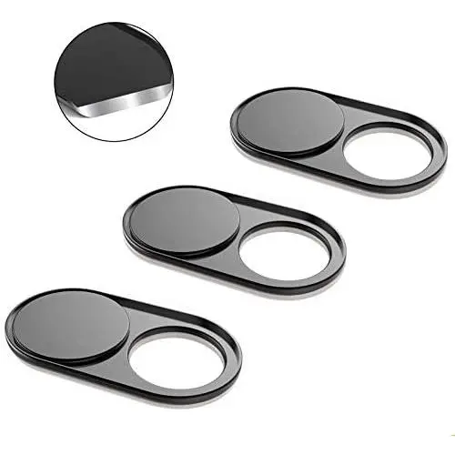 Webcam Cover Slide 0.022in Ultra Thin Metal Magnet Web Camera Cover for MacBook Pro Laptops Smartphone Mac PC Tablets for Echo Spot Show Protecting Your Privacy Security Black(3 Packs) Webcam Cover Slide 0.022in Ultra Thin Metal Magnet Web Camera Cover for MacBook Pro Laptops Smartphone Mac PC Tablets for Echo Spot Show Protecting Your Privacy Security Black(3 Packs)
