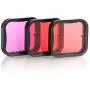 SOONSUN 3 Pack Dive Filter for GoPro Hero 5 6 7 Black Super Suit Dive Housing - Red,Light Red and Magenta Filter - Enhances Colors for Various Underwater Video and Photography Conditions