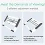 ELECOM Aluminum Drawing Stand for 9.7-12.9inch Tablets, Adjustable 4 Level Angles, Slip Resistance Parts Attached/White/TB-DSDRAWWH