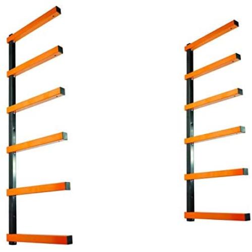 KASTFORCE KF1006 Lumber Storage Rack 6-Level System 110 lbs (50kg) per Level with Durable Sheet Metal Screws, Wood Rack, Workshop Rack