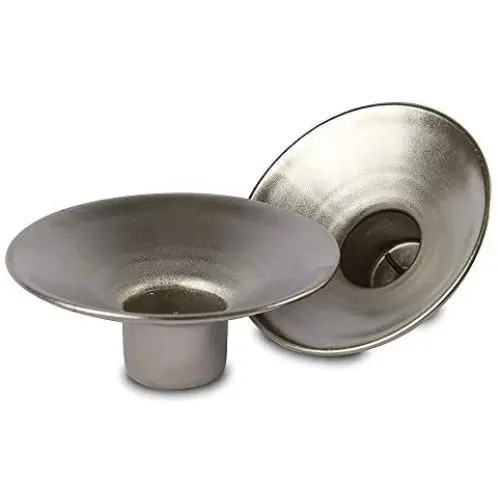 Ner Mitzvah Safety Metal Candle Holder Drip Cup, Silver