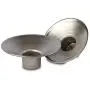 Ner Mitzvah Safety Metal Candle Holder Drip Cup, Silver