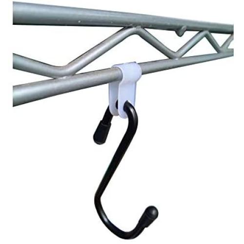 Fall Prevention Metal Wire Shelf S Hooks Rack Hangers Untensil Hanging Hooks Shelves Hooks, Accessories Hangers for Warehouse, Garage, Kitchen, Office, Garden Grills (20 Pcs/Black)