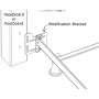 Ronin Factory Bed Frame Brackets Adapter for Headboard Extra Heavy Duty, Set of 2 Brackets with Hardware Modification Plate