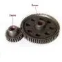 JFtech 11184 & 11119 Differential Steel Metal Main Gear 64T & Motor Gear 17T Combo for RC HSP 1/10 Car Truck