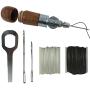 Repair Stitch Tool | Sewing Awl for Bounce Houses, Inflatables, Tarps, Leather, Thick Fabric, Shoes, Bags, Belt, Upholstery Repair Kit & Crafts Leather Stitching - MADE IN USA – PROFESSIONAL HEAVY DUT