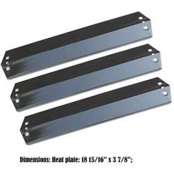 Direct Store Parts DP105 (3-Pack) Porcelain Steel Heat Plates Replacement for CharGriller 3001,3008,3030,4000,5050,5252; King Griller 3008,5252 Gas Grill (Porcelain Steel Heat Plates)