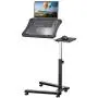 Tatkraft Joy Portable Laptop Desk with Mouse Pad, Rolling Computer Stand with Adjustable Height, Sturdy and Ergonomic, Black Tatkraft Joy Portable Laptop Desk with Mouse Pad, Rolling Computer Stand with Adjustable Height, Sturdy and Ergonomic, Black