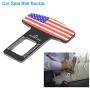 MOCHENT Seat Belt Clip Silencers - Car Seat Belt Alarm Stopper Auto Metal Seat Belt Buckle Insert Plug for All Vehicles Cars 2 Pack (USA Flag)