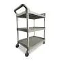 Rubbermaid Commercial Products Heavy Duty 3-Shelf Rolling Service/Utility/Push Cart, 200 lbs. Capacity, Platinum, for Foodservice/Restaurant/Cleaning (FG342488PLAT),White Rubbermaid Commercial Products Heavy Duty 3-Shelf Rolling Service/Utility/Push Cart, 200 lbs. Capacity, Platinum, for Foodservice/Restaurant/Cleaning (FG342488PLAT),White