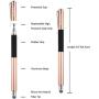 Mixoo Capacitive Stylus Pen, Disc & Fiber Tip 2 in 1 Series, High Sensitivity and Precision, Universal for ipad, iPhone, Tablets and Other Touch Screens, Model: Rose Gold