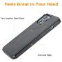 Molzar Grip Series iPhone 12 Pro Max Case with TPU and PU Leather, Built-in Metal Plate for Magnetic Phone Holder, Support Qi Wireless Charging, Compatible with Apple iPhone 12 Pro Max, Black/Black