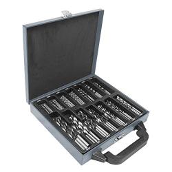 Brad Point and Twist Drill Bit 100 Piece Set Includes Bits for Drilling Wood, Metal, Composite Material, and Plastics. Ideal for Professionals, Automotive, Metal Work and Woodworking 1/16'' to 5/16''