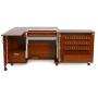 Arrow K8405 Wallaby II Kangaroo Sewing, Cutting, Quilting, Crafting Cabinet and Table, Includes Storage and Airlift, Portable with Wheels, Teak Finish