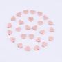 Mystart 26 Pieces Alloy Heart Shape A-Z Alphabet English Letters Charms Loose Beads for Bracelet Necklace Jewelry (Rose Gold)