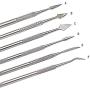 PHYHOO Wax Carvers Set Double Ended Dental Wax Modeling Sculpting Tools Dental Picks Polymer Pottery Clay Carving Tool Stainless Steel 12 Pieces