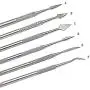 PHYHOO Wax Carvers Set Double Ended Dental Wax Modeling Sculpting Tools Dental Picks Polymer Pottery Clay Carving Tool Stainless Steel 12 Pieces