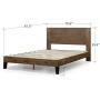 Zinus Tonja Platform Bed / Mattress Foundation / No Box Spring Required / Brown, King
