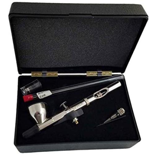 Badger Air-Brush Company RK-1 Krome Airbrush 2-in-1 Ultra Fine Airbrush with Additional Fine Tip, Spray Regulator and Needle