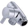 100% Solid Metal Shower Arm Diverter Valve for Hand Held Showerhead and Fixed Spray Head ∣ G 1/2 3-Way Bathroom Universal Shower System Replacement Part (Chrome Finished)