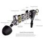 Moxil Double Unit Drive Original 3.5MM Metal in-Ear Wired Earphones HiFi Stereo Bass Earbuds Headphones with Microphone for Phone Computer Headset